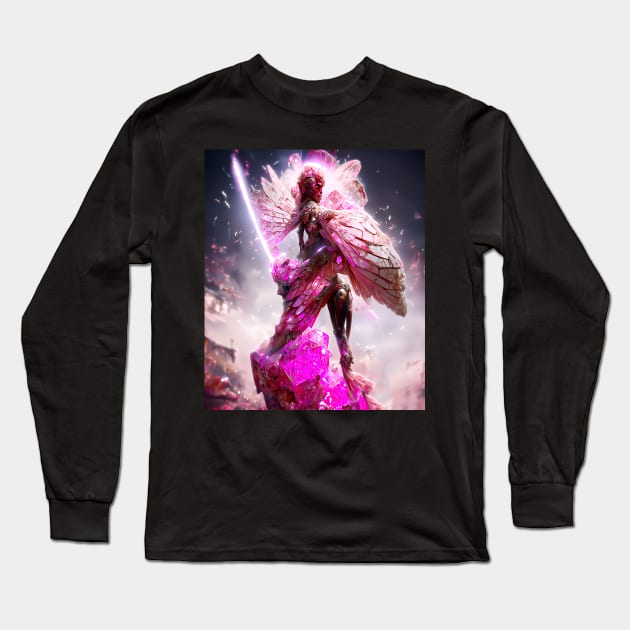 Rose Quartz, The Protector Long Sleeve T-Shirt by DeeplyDreaming